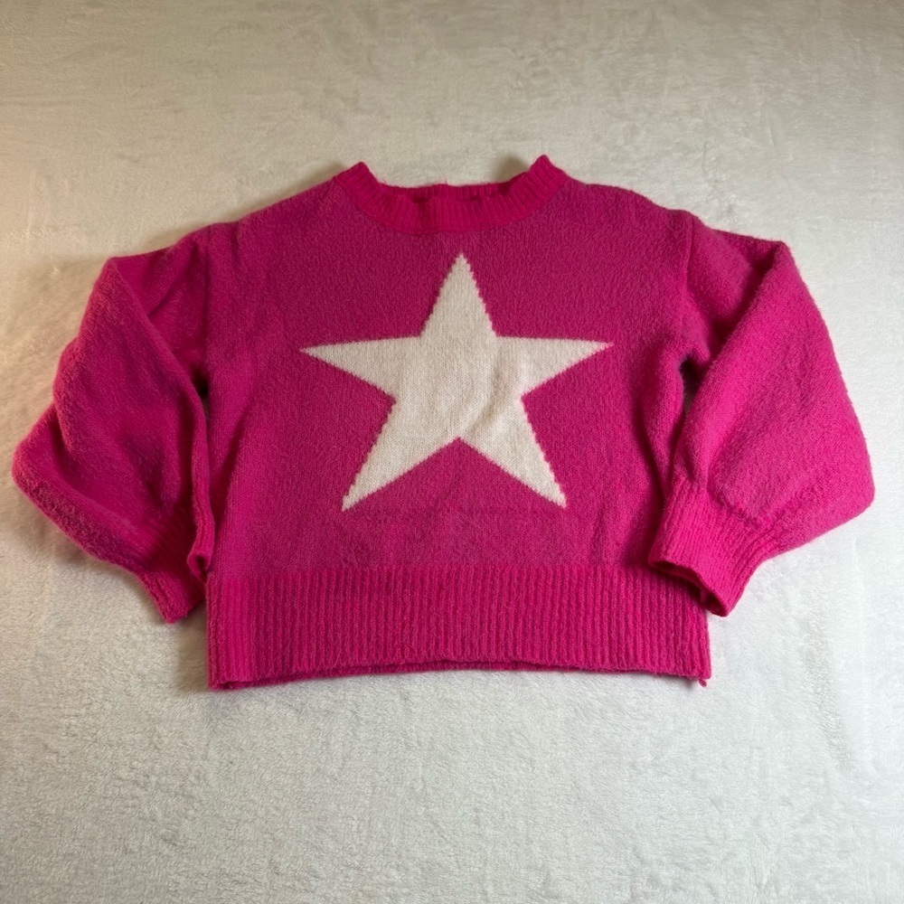 SHEIN Fuchsia Sweater with White Star